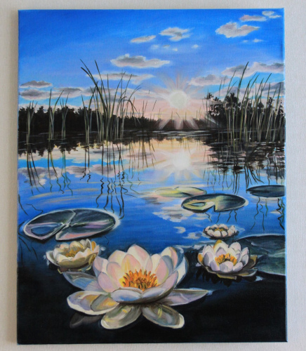Lake and lilies